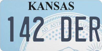 KS license plate 142DER