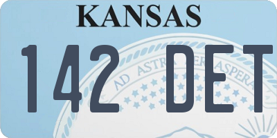 KS license plate 142DET