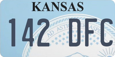 KS license plate 142DFC