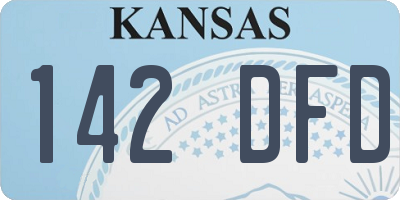 KS license plate 142DFD