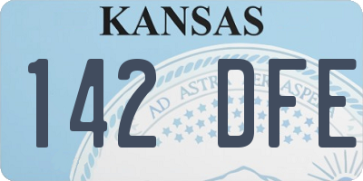 KS license plate 142DFE