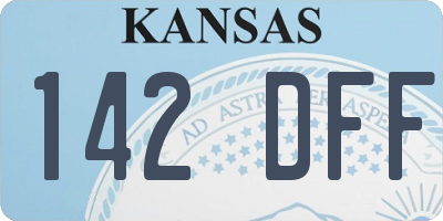 KS license plate 142DFF