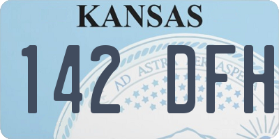 KS license plate 142DFH