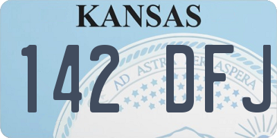 KS license plate 142DFJ
