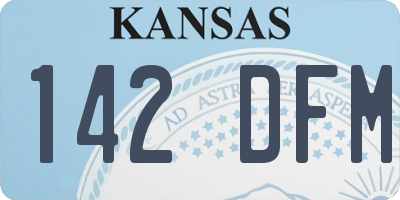 KS license plate 142DFM