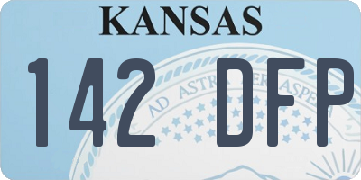 KS license plate 142DFP