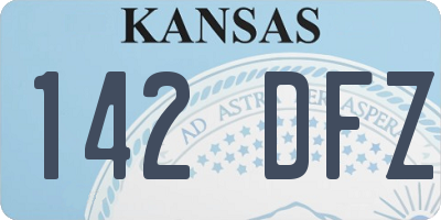 KS license plate 142DFZ