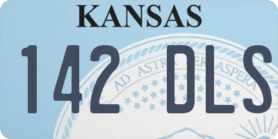 KS license plate 142DLS