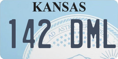 KS license plate 142DML