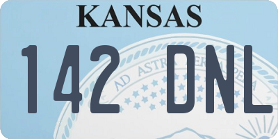 KS license plate 142DNL