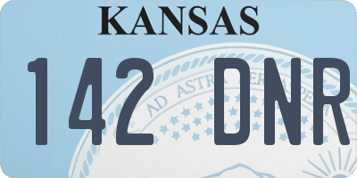 KS license plate 142DNR