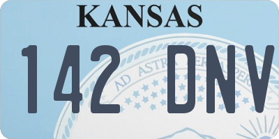 KS license plate 142DNV