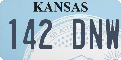 KS license plate 142DNW