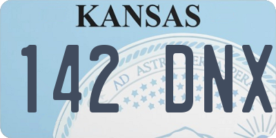 KS license plate 142DNX