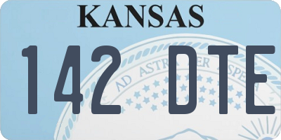 KS license plate 142DTE