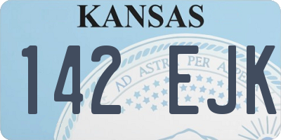 KS license plate 142EJK