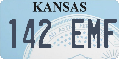 KS license plate 142EMF