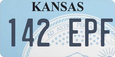 KS license plate 142EPF