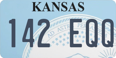 KS license plate 142EQQ