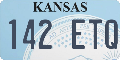 KS license plate 142ETQ