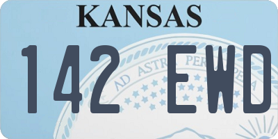 KS license plate 142EWD