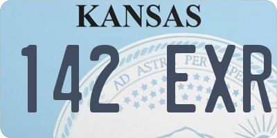 KS license plate 142EXR