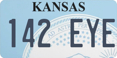 KS license plate 142EYE