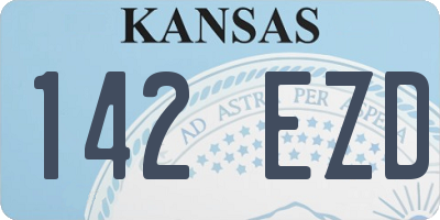 KS license plate 142EZD