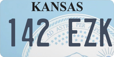 KS license plate 142EZK