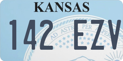 KS license plate 142EZV