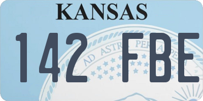 KS license plate 142FBE