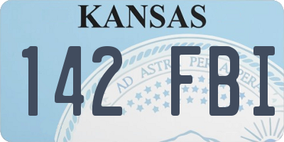 KS license plate 142FBI