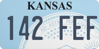 KS license plate 142FEF
