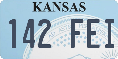 KS license plate 142FEI