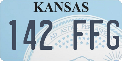 KS license plate 142FFG