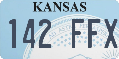 KS license plate 142FFX