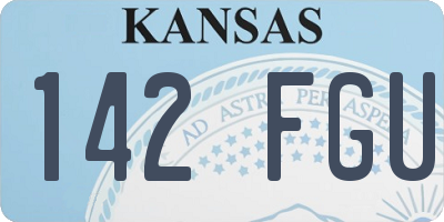 KS license plate 142FGU