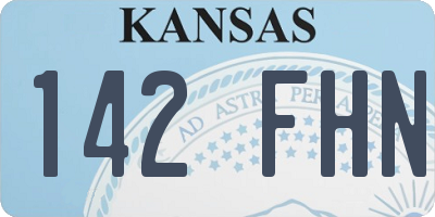 KS license plate 142FHN