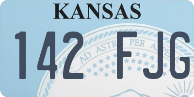 KS license plate 142FJG