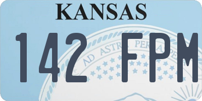 KS license plate 142FPM