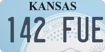 KS license plate 142FUE