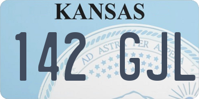 KS license plate 142GJL
