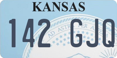 KS license plate 142GJQ