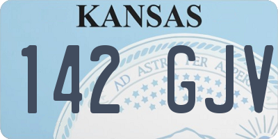 KS license plate 142GJV