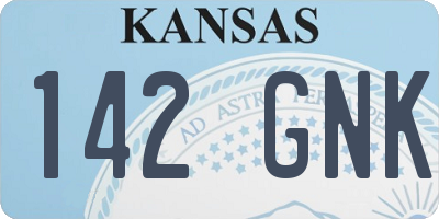 KS license plate 142GNK