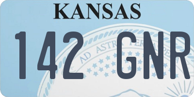 KS license plate 142GNR