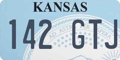 KS license plate 142GTJ