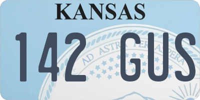 KS license plate 142GUS