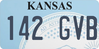 KS license plate 142GVB