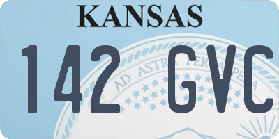 KS license plate 142GVC